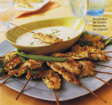 Brochettes pouletyogourt